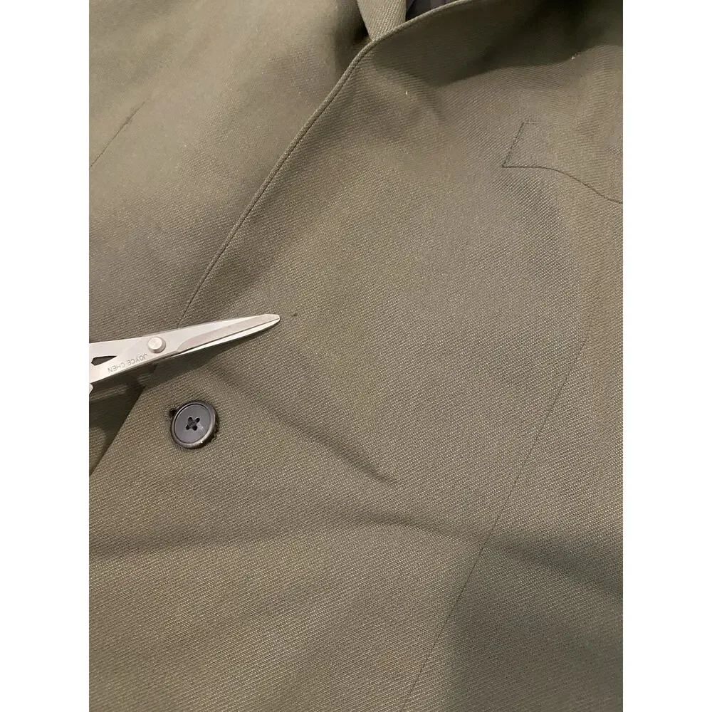 Theory Traceable‎ Wool Twill Sport Coat Jacket Mens 42R Green 2 Button